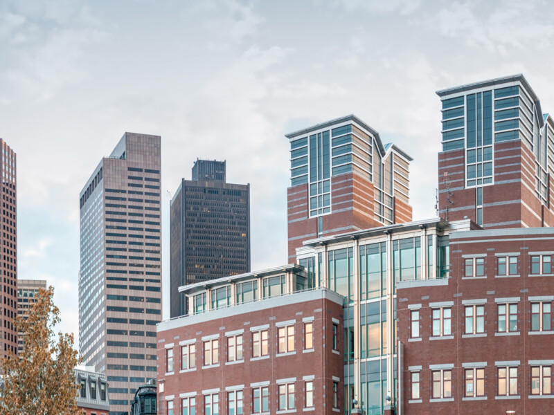 Sky line of buildings in a city